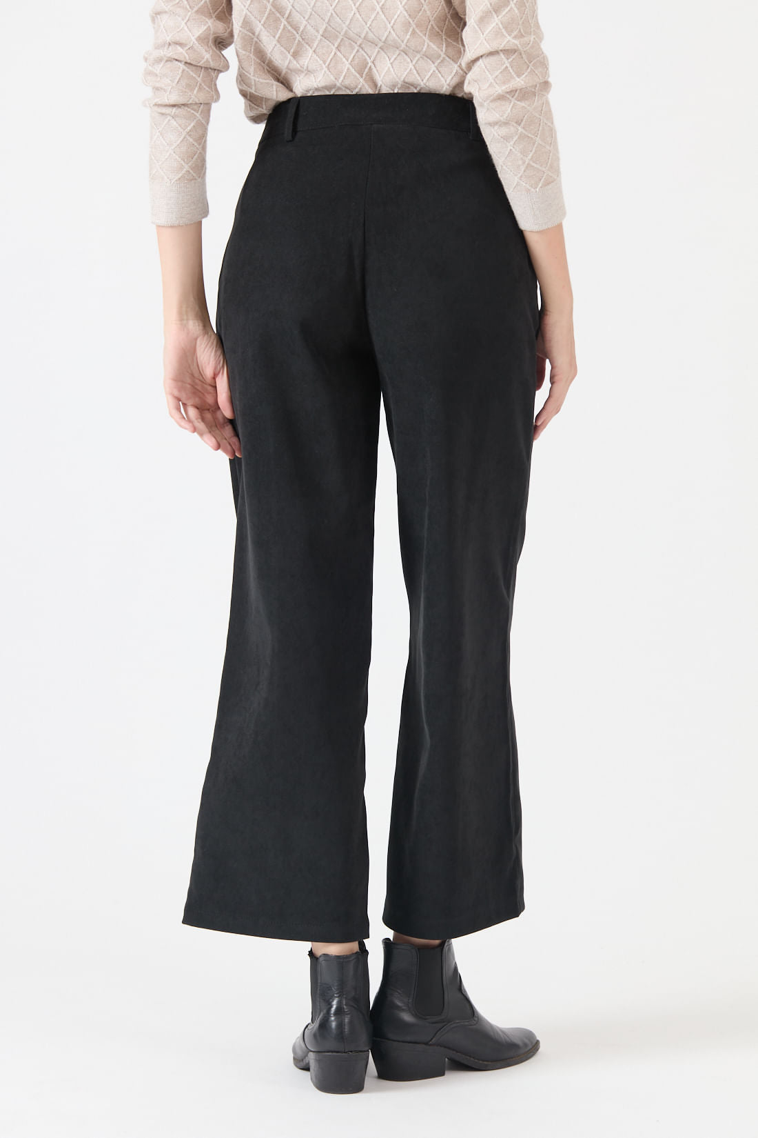 Pantalon Mujer Wide Leg Negro