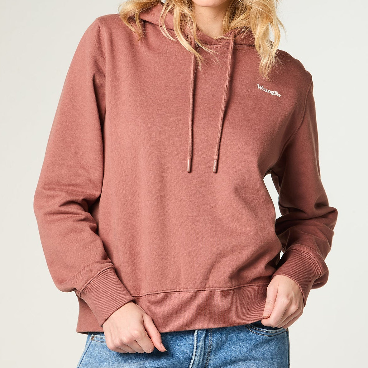 Polerón Mujer Hoodie Regular Con Gorro Café