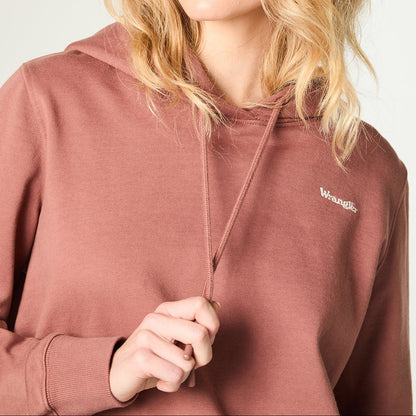 Polerón Mujer Hoodie Regular Con Gorro Café