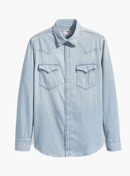 camisa-hombre-algodón-classic-western-standard-azul