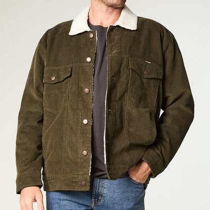Casaca Hombre Abotonada Cotelé Verde