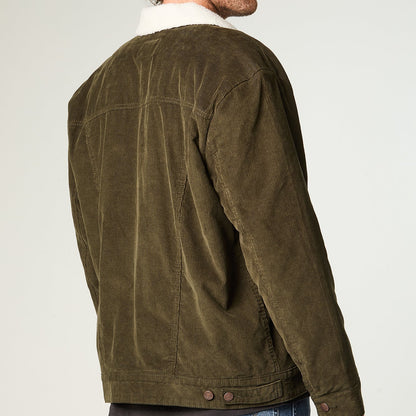 Casaca Hombre Abotonada Cotelé Verde