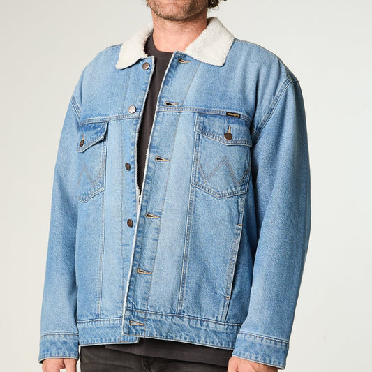 Casaca Hombre Sherpa Abotonada Azul