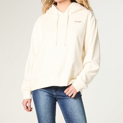 Polerón Mujer Hoodie Regular Con Gorro Blanco