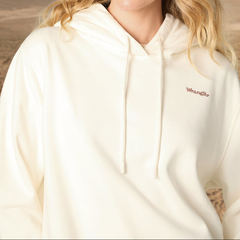 Polerón Mujer Hoodie Regular Con Gorro Blanco