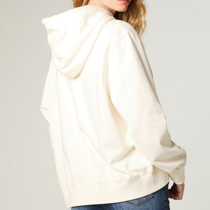 Polerón Mujer Hoodie Regular Con Gorro Blanco