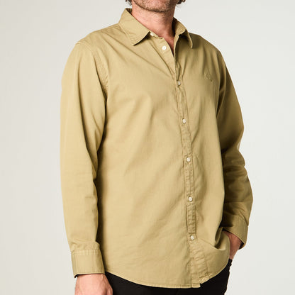 Camisa Hombre Regular Manga Larga Verde