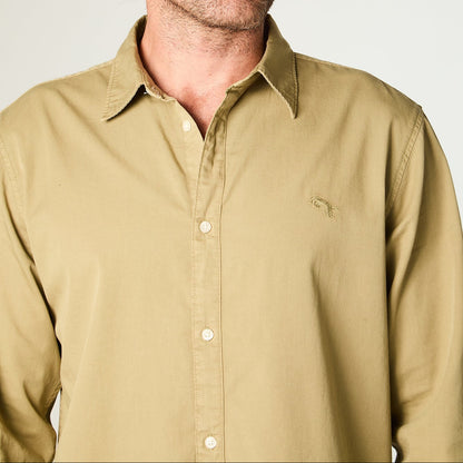 Camisa Hombre Regular Manga Larga Verde