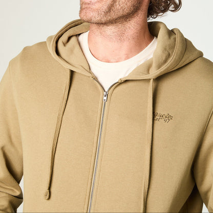 Polerón Hombre con Cierre y Gorro Regular Aloe