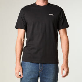 Polera Hombre Manga Corta Graphic Algodón Negro