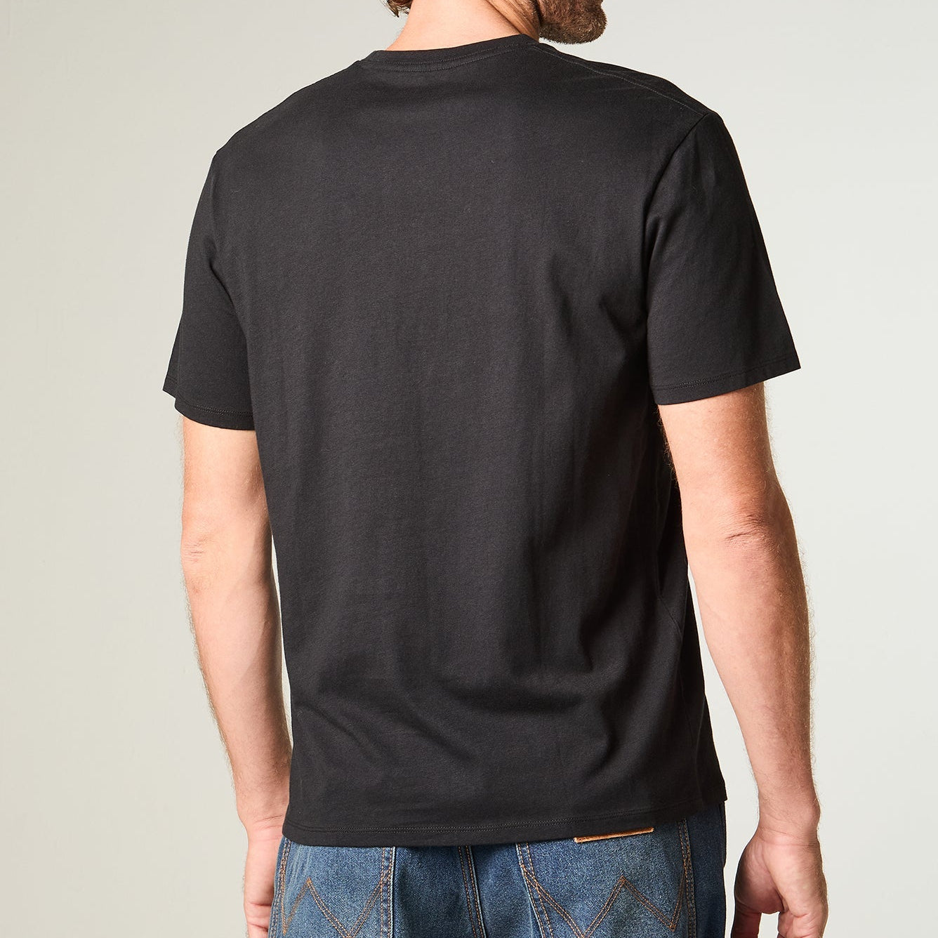 Polera Hombre Manga Corta Graphic Algodón Negro
