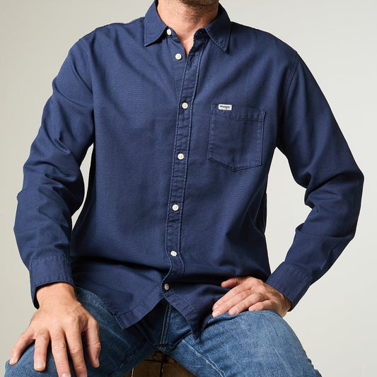 Camisa Hombre Manga Larga Indigo