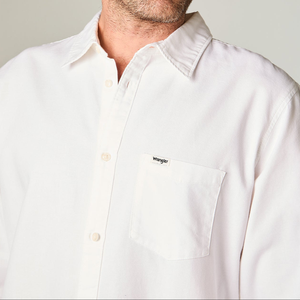 Camisa Hombre Manga Larga Tela Blanco