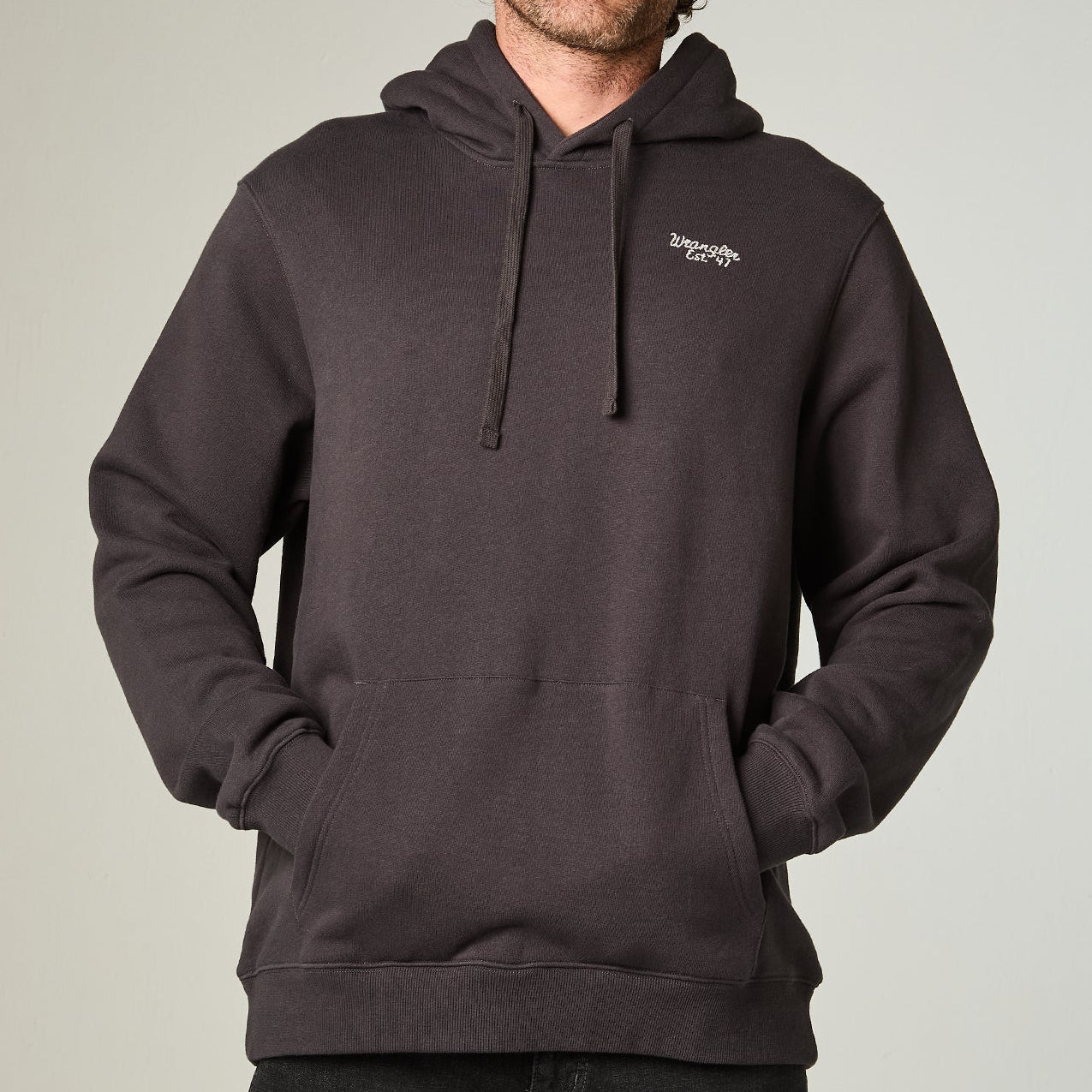 Polerón Hombre con Gorro Regular Negro
