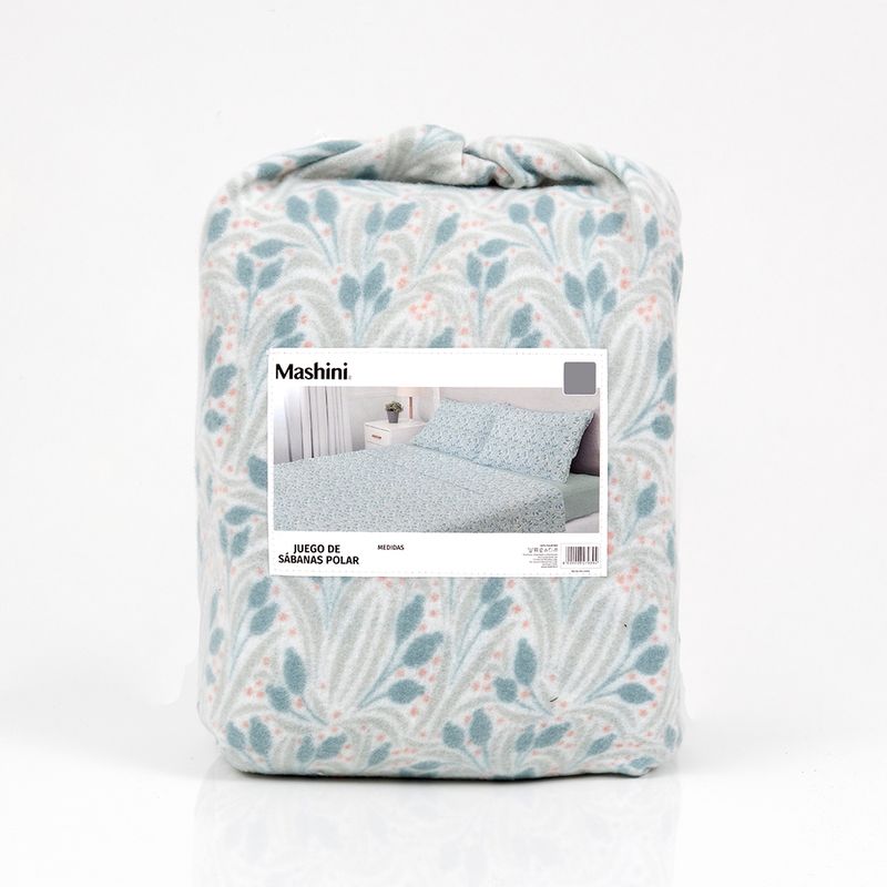 Juego de Sabana Polar Estampada Verde