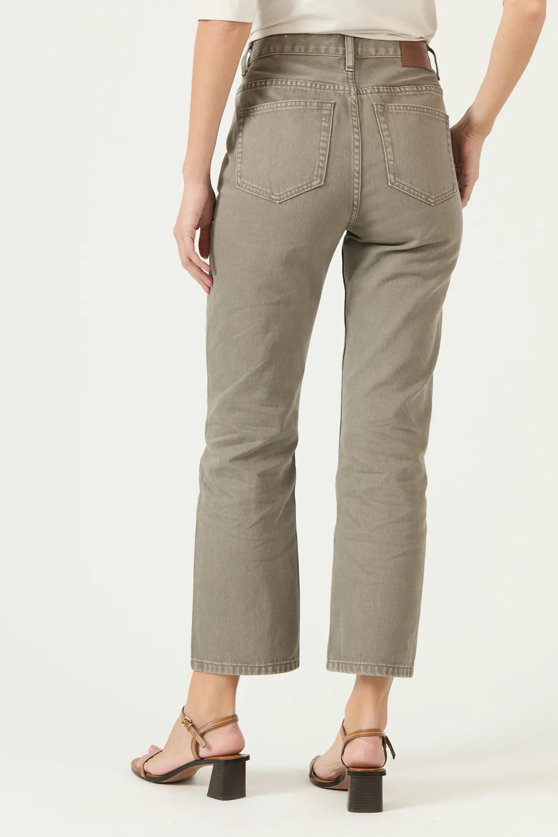 Jeans Mujer Crop Recto Verde