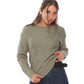 Sweater Mujer Escote Redondo Manga Larga Solido Verde