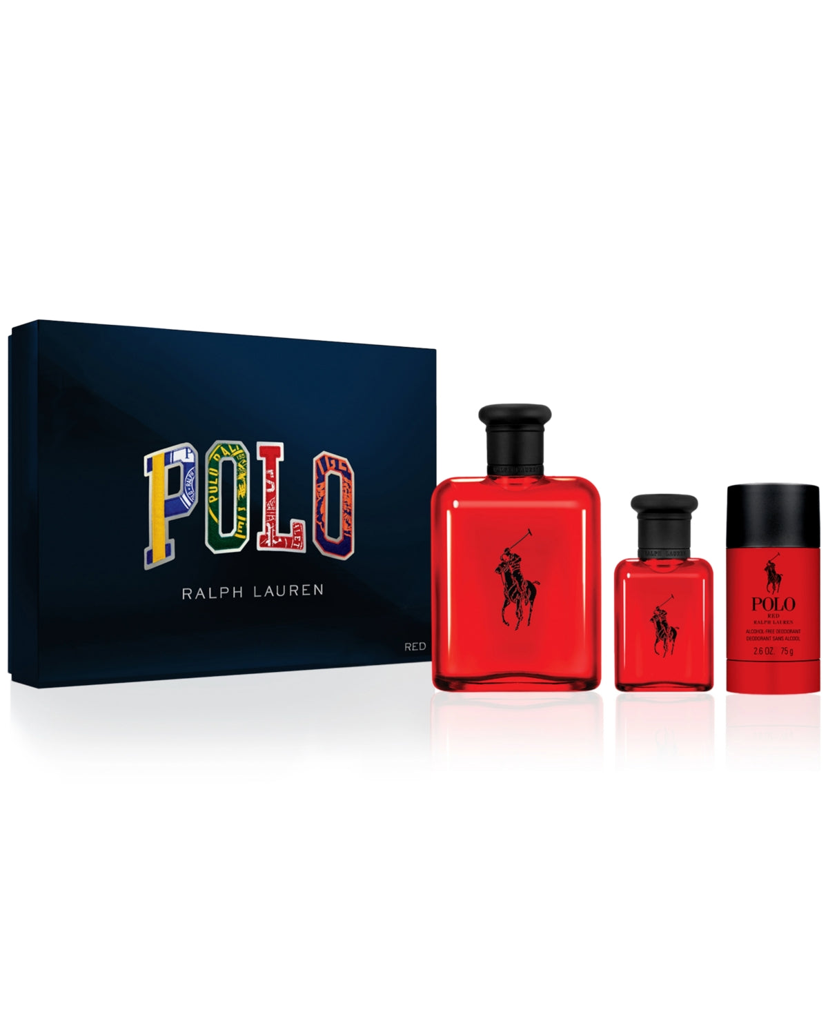 Set Perfume Hombre Polo Red EDT 125ml + 40ml + Desodorante Relph Lauren