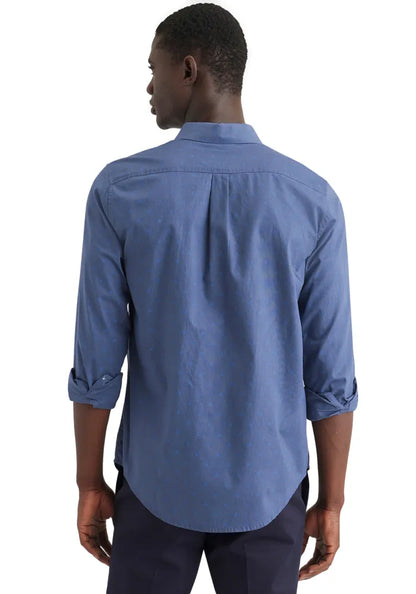 Camisa Hombre Signature Stain Defender® Classic Fit Ceramic Blue
