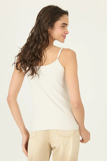 Polera Mujer Con Tirantes Beige