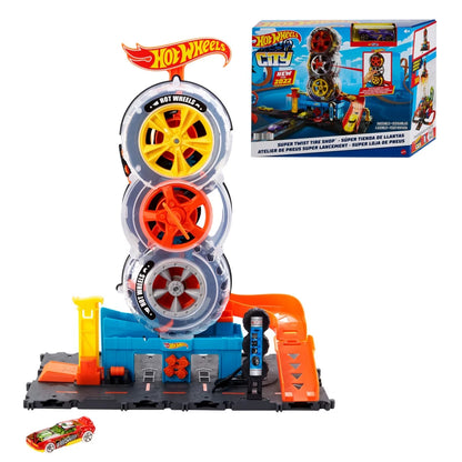 Hot Wheels City Pista Super Tienda de Llantas