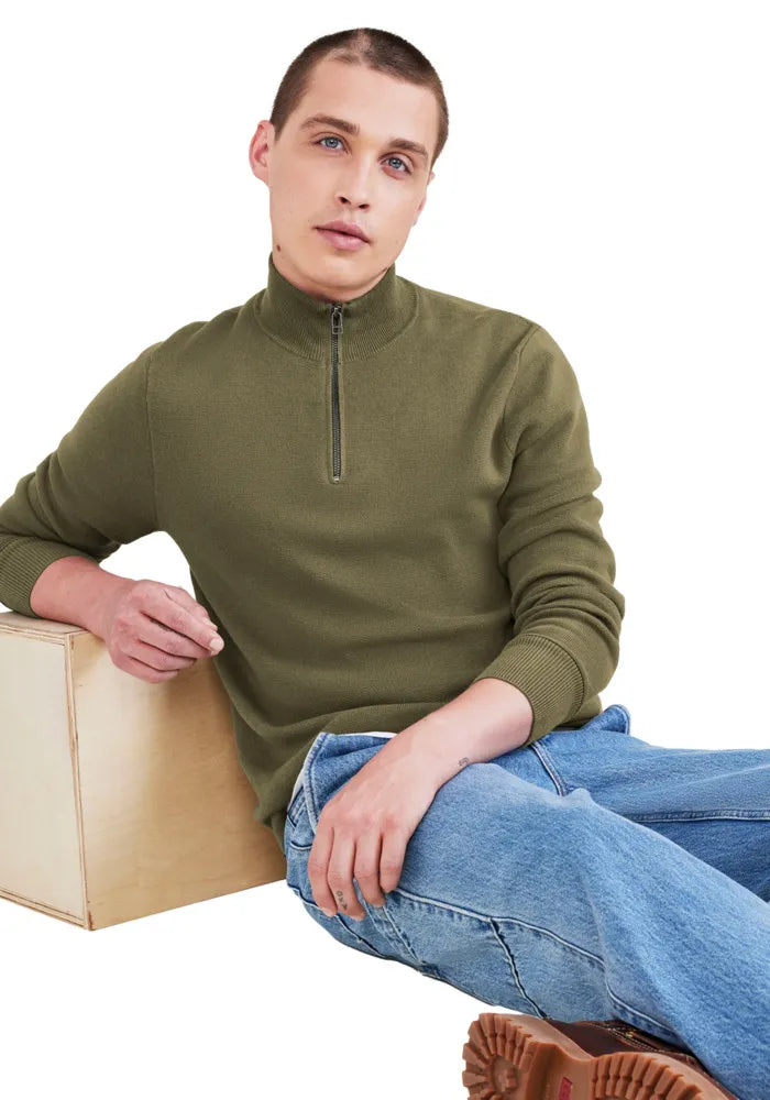 Sweater Hombre Quarter Zip Regular Fit Verde