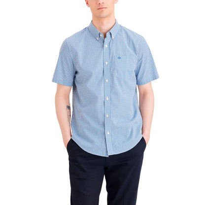 Camisa Hombre Manga Corta Celeste