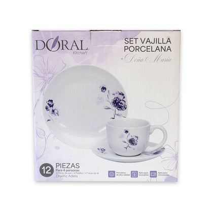 Set Vajilla Doral Adela 12 Piezas