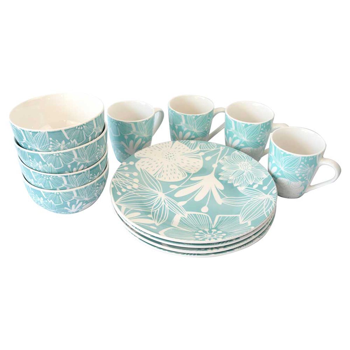 Vajilla Porcelana Doral 12 Piezas DONNA