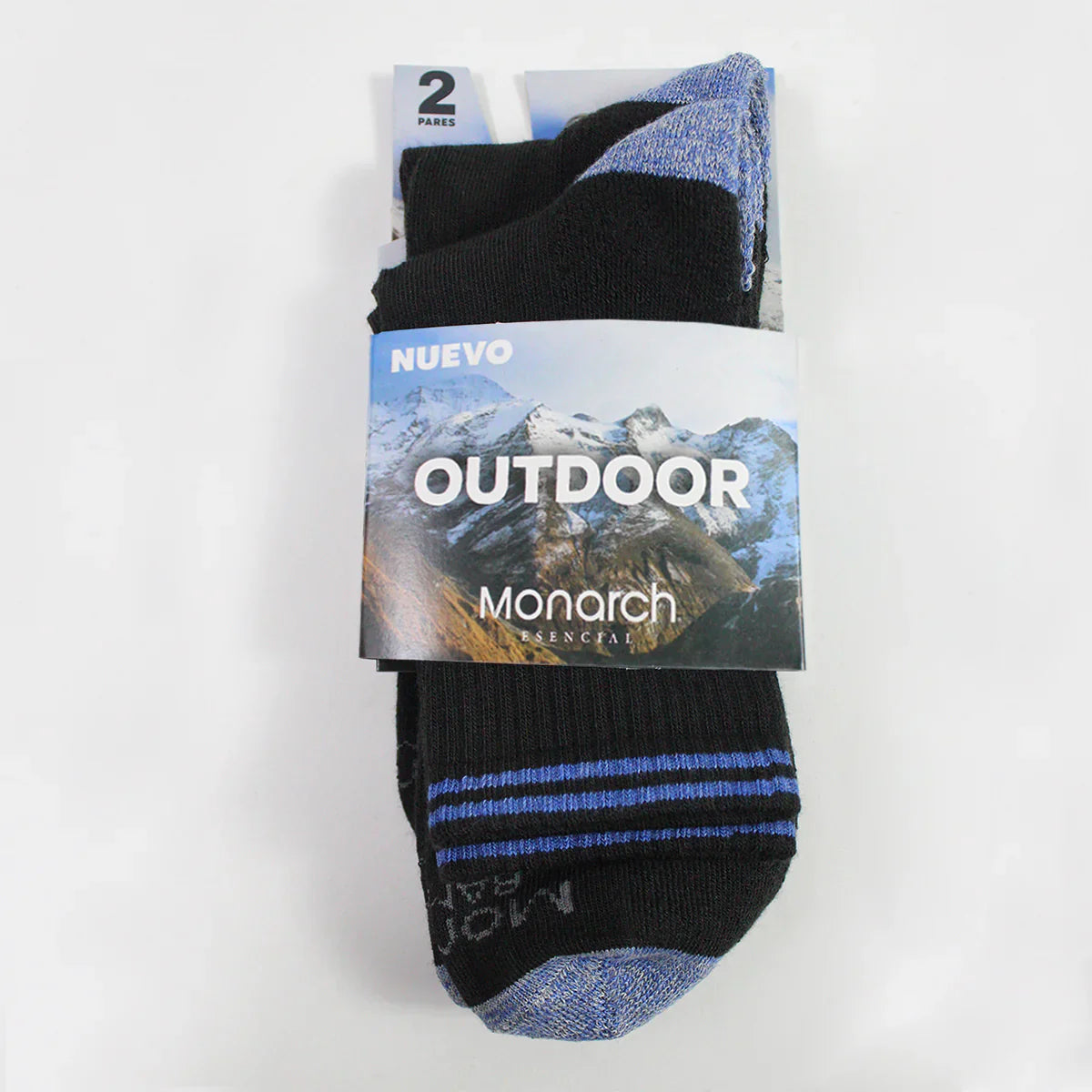Calcetin Hombre Outdoor Bamboo + Coolmax 2 Pares 2/4 Negro