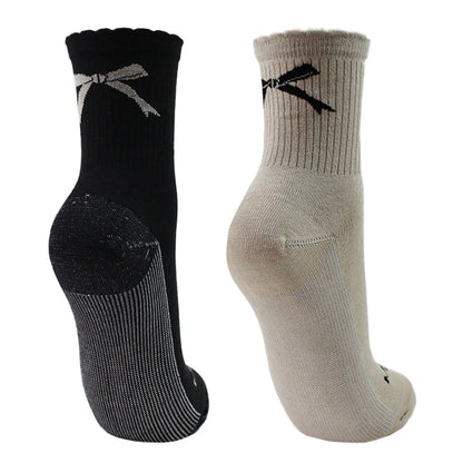 Calcetin Mujer 2 Pares Cobre Cinta Crudo