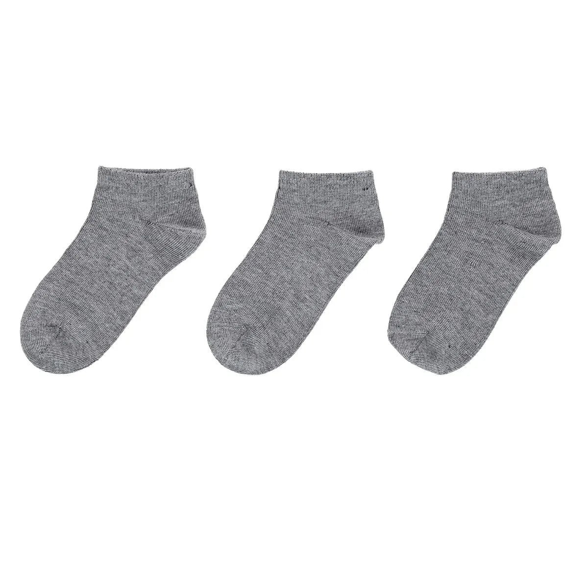 Calcetin Tobillo Unisex Escolar Bambú Pack 3 Gris