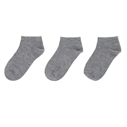 Calcetin Tobillo Unisex Escolar Bambú Pack 3 Gris