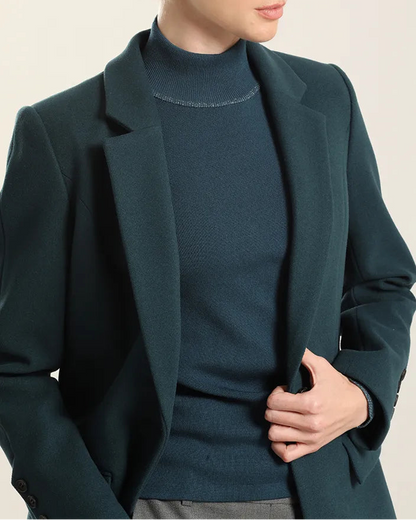 Chaqueton Mujer Basico Muflon Turquesa