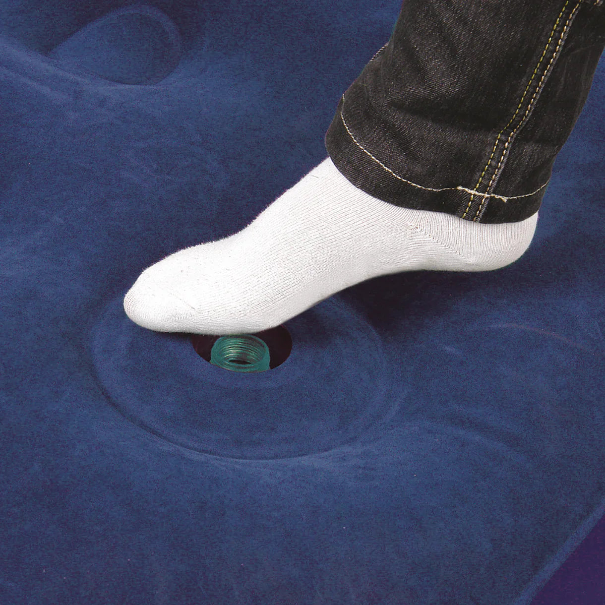 Colchón Inflable Tuscany Single Inflador De Pie