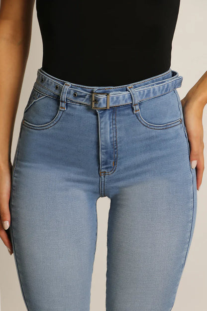 Jeans Mujer High Waist Pitillo 4827 Celeste
