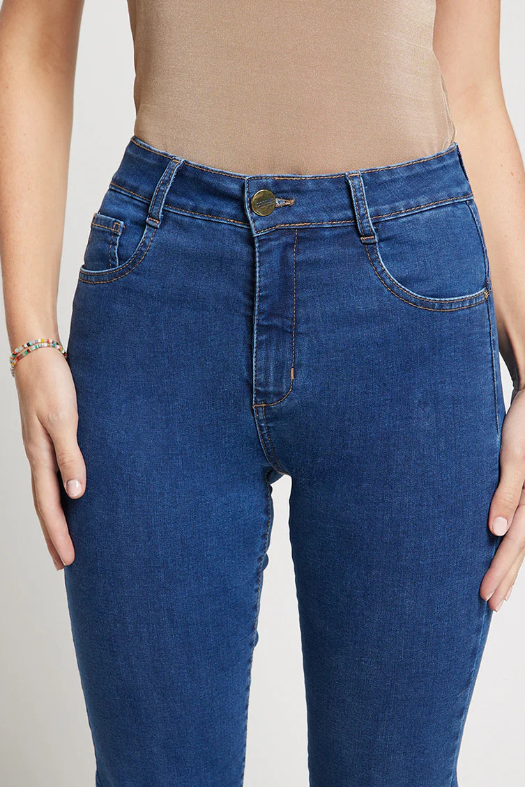 Jeans Mujer Tiro Alto Regular 3750 Azul
