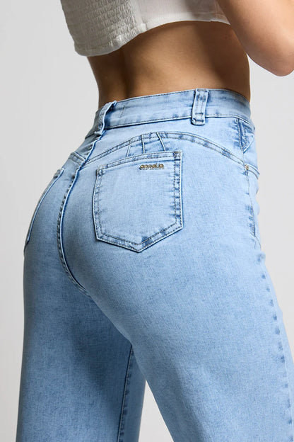 Jeans Mujer Wide Leg 5233 Celeste