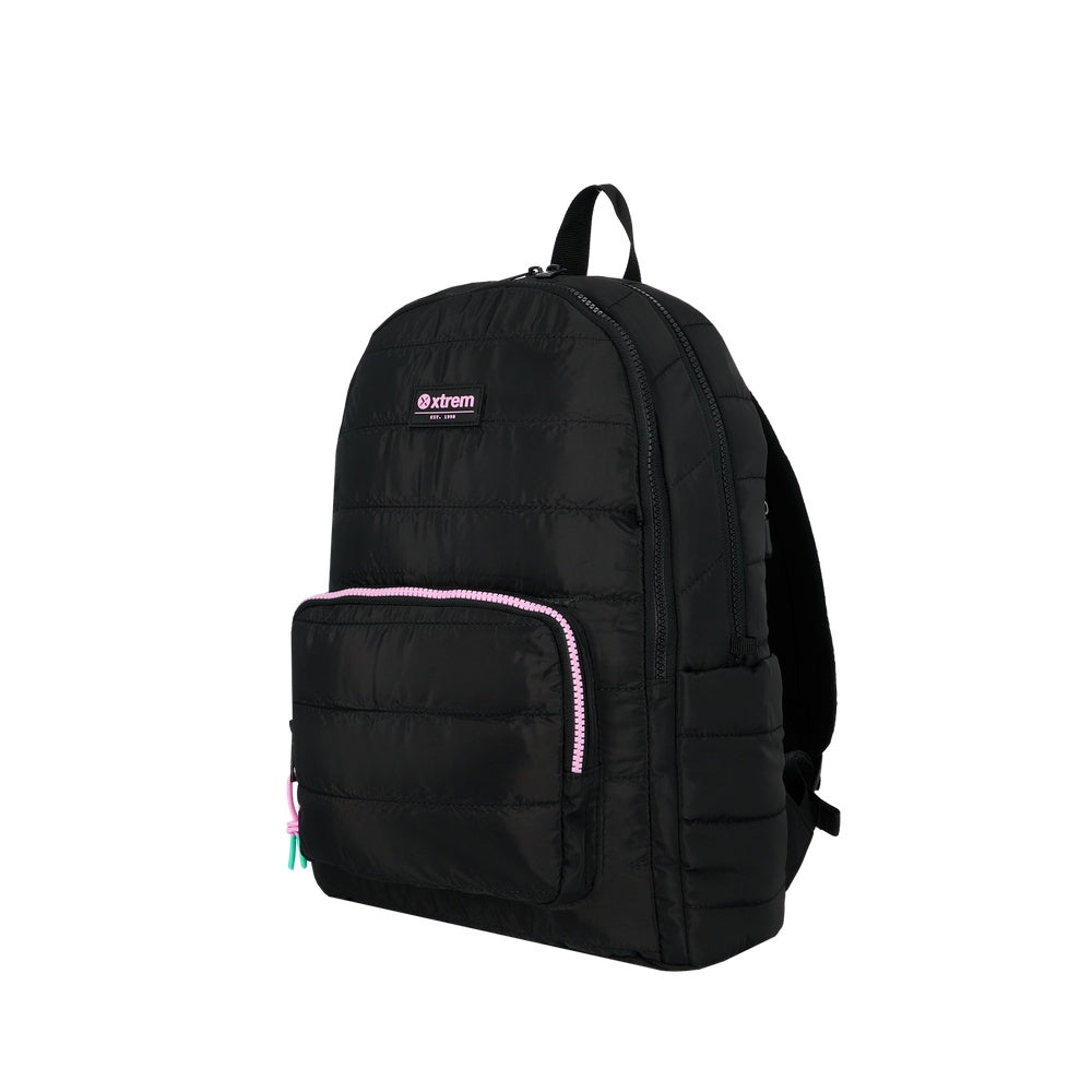 Mochila Para Notebook Mujer  14" Hamilton Negra-Lila