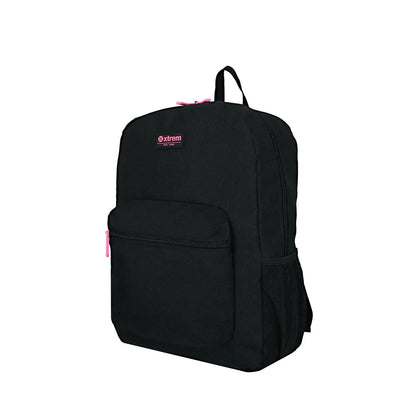 Mochila Triple Pack + Estuche + Lonchera Niña Negra-Rosada