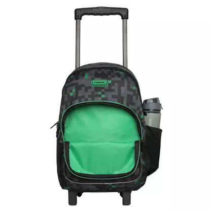 Mochila con Ruedas Infantil Niño Chips Gamer Negro Verde