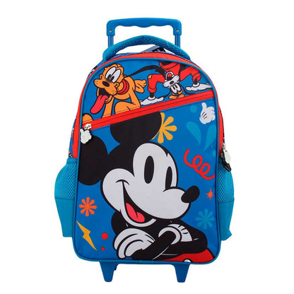 Pack Mochila Niño con Ruedas, Estuche y Lonchera Mickey