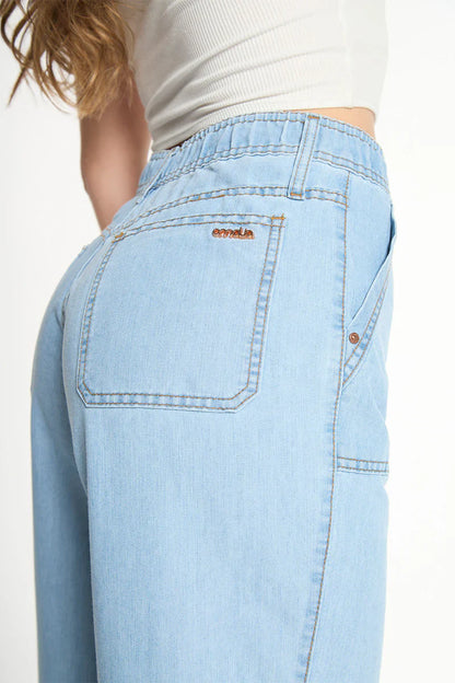 Pantalon Mujer 4908 Celeste