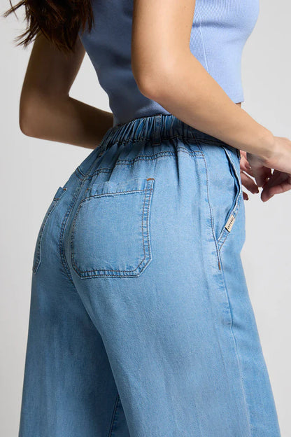 Pantalon Mujer Tencel 5194 Celeste