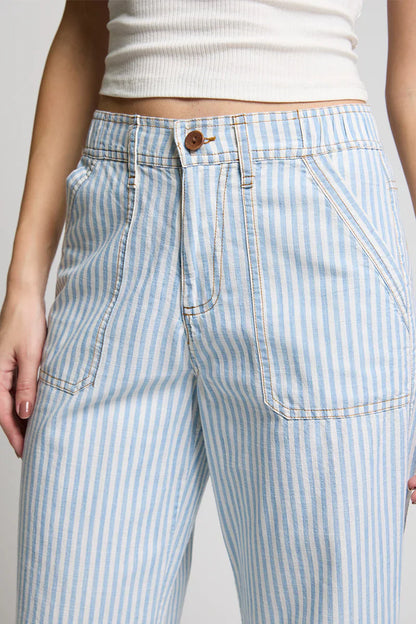 Pantalon Mujer de Verano Wide Leg 5284 Celeste