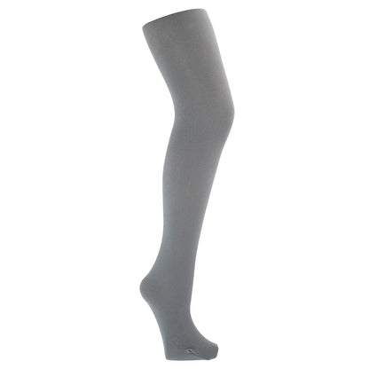 Panty Niña Escolar Acanalado Plomo