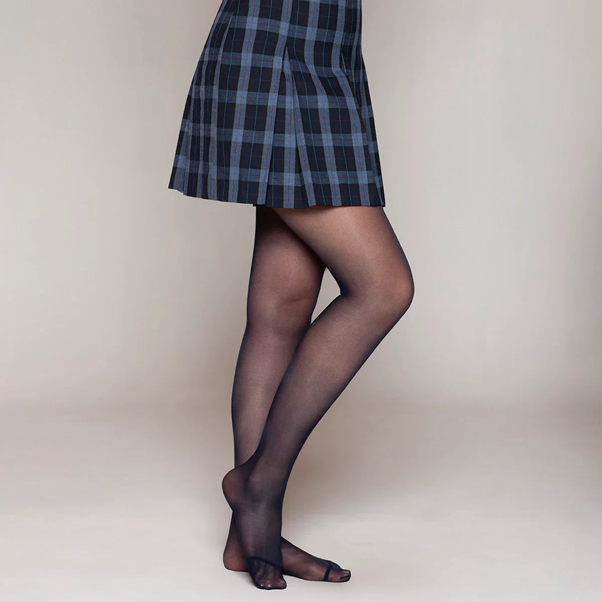 Panty Mujer Semitransparente Escolar Azul