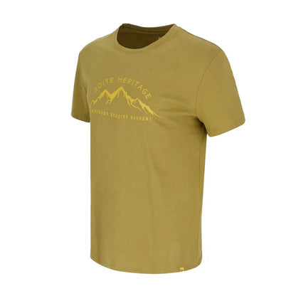 Polera Hombre Manga Corta Mountain Logo Oliva