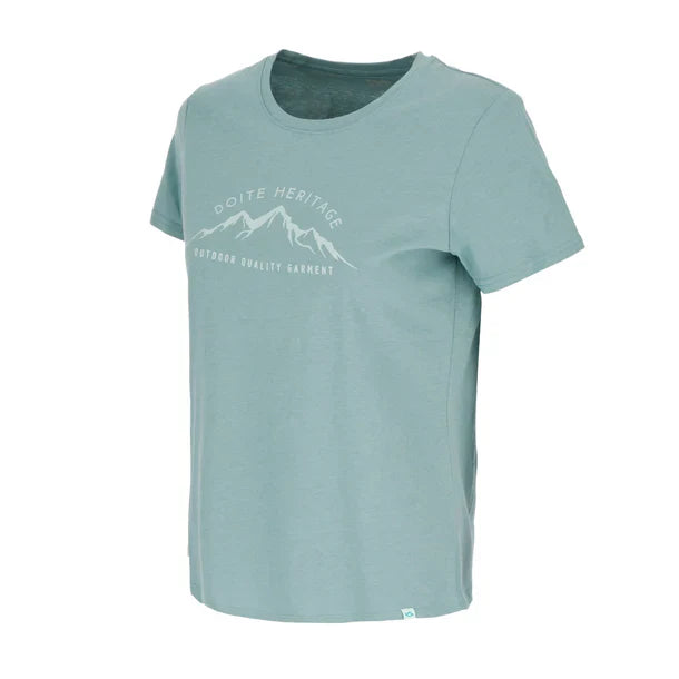 Polera Mujer Manga Corta Mountain Logo Teal
