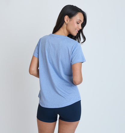 Polera Mujer Deportiva Agata Azul Piedra
